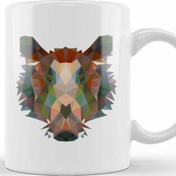 Baskı Dükkanı Geometric Animal Boar Kupa
