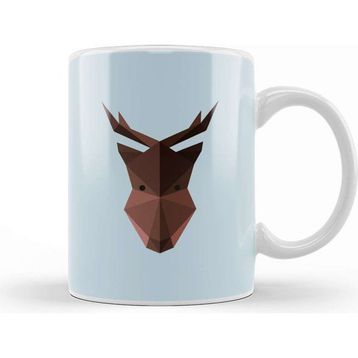 Baskı Dükkanı Geometric Animal Moose Kupa