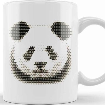Baskı Dükkanı Geometric Animal Panda Kupa