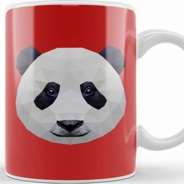 Baskı Dükkanı Geometric Animal Panda Kupa