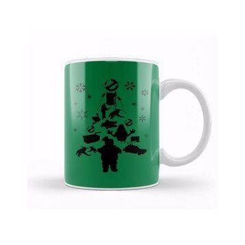 Baskı Dükkanı Ghostbusters Christmas Tree Silhouette Kupa