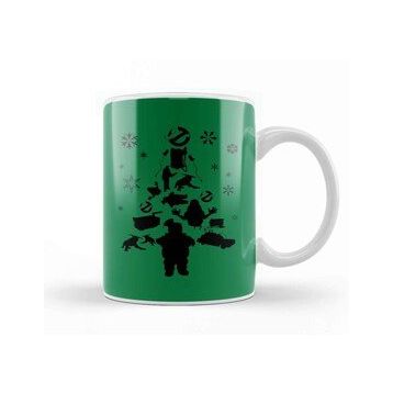 Baskı Dükkanı Ghostbusters Christmas Tree Silhouette Kupa