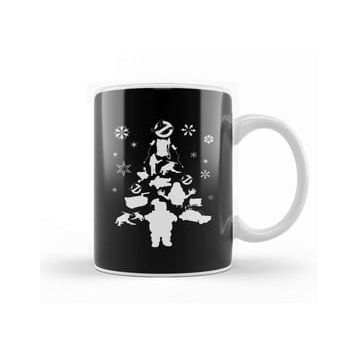 Baskı Dükkanı Ghostbusters Christmas Tree Silhouette Kupa