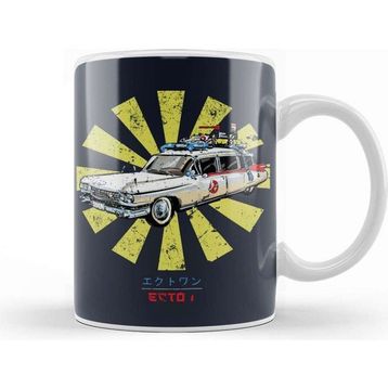 Baskı Dükkanı Ghostbusters Ecto 1 Retro Japanese Kupa