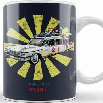 Baskı Dükkanı Ghostbusters Ecto 1 Retro Japanese Kupa
