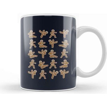 Baskı Dükkanı Gingerbread Man Ninjas Christmas Kupa