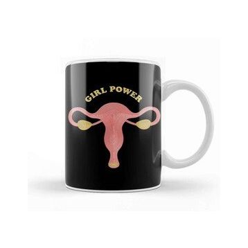 Baskı Dükkanı Girlpower Uterus Embroidery Kupa Bardak