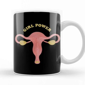 Baskı Dükkanı Girlpower Uterus Embroidery Kupa Bardak