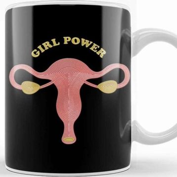 Baskı Dükkanı Girlpower Uterus Embroidery Kupa Bardak