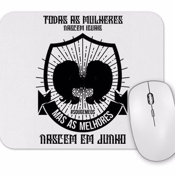 Baskı Dükkanı Gêmeos Preta Junho Feminino Mouse Pad