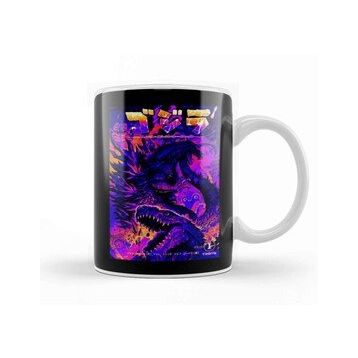 Baskı Dükkanı Godzilla Retro God Is Godzilla Kupa Bardak