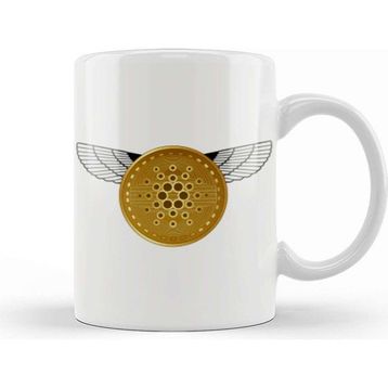 Baskı Dükkanı Gold Futuristic Cardano Cryptocurrency Coin Kupa