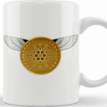 Baskı Dükkanı Gold Futuristic Cardano Cryptocurrency Coin Kupa