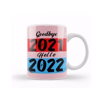 Baskı Dükkanı Goodbye 2021 Hello 2022 Kupa
