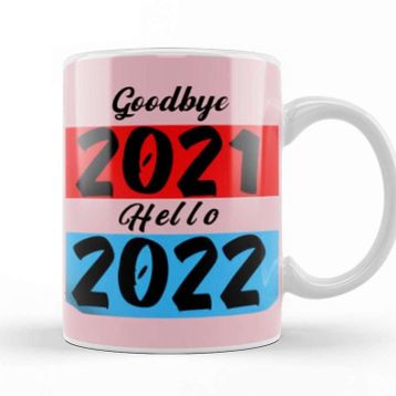 Baskı Dükkanı Goodbye 2021 Hello 2022 Kupa