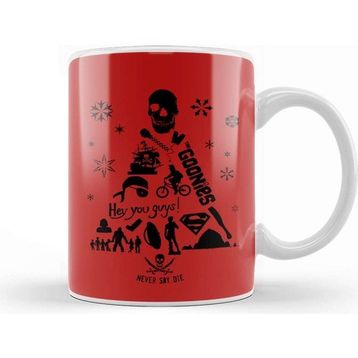 Baskı Dükkanı Goonies Christmas Tree Silhouette Kupa