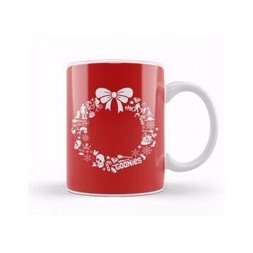 Baskı Dükkanı Goonies Christmas Wreath Pattern Kupa