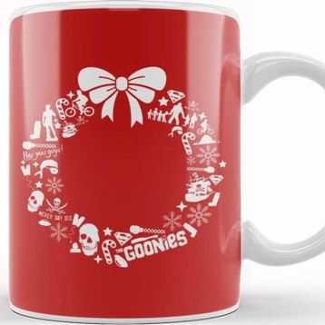 Baskı Dükkanı Goonies Christmas Wreath Pattern Kupa