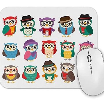 Baskı Dükkanı Gozlüklü Baykuşlar Mouse Pad