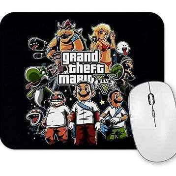 Baskı Dükkanı Grand Theft Mario Mouse Pad