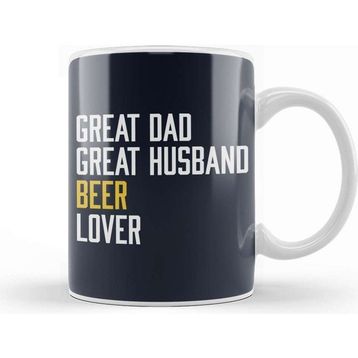 Baskı Dükkanı Great Dad Great Husband Beer Lover Kupa
