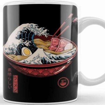 Baskı Dükkanı Great Ramen Wave Kupa