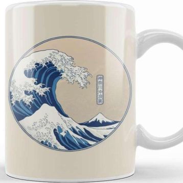 Baskı Dükkanı Great Wave Kupa