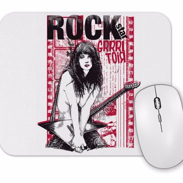 Baskı Dükkanı Grrrl Riot Rock Mouse Pad