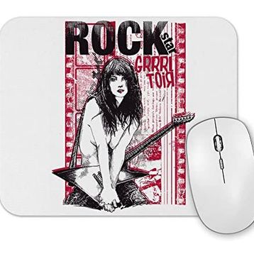 Baskı Dükkanı Grrrl Riot Rock Mouse Pad