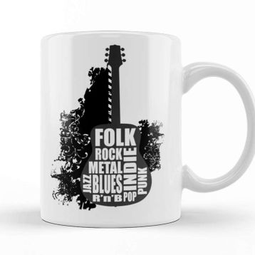 Baskı Dükkanı Guitar And Styles Kupa