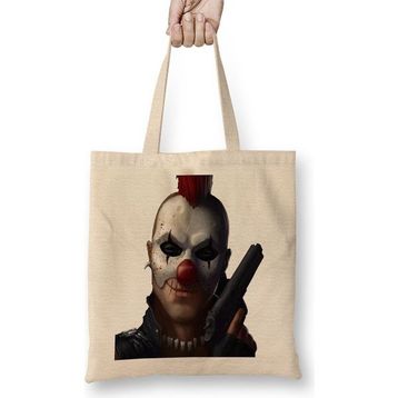 Baskı Dükkanı Gun and Clown Bez Çanta