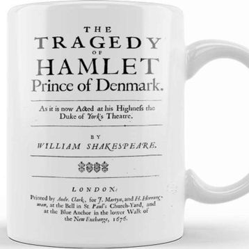 Baskı Dükkanı Hamlet William Shakespeare Title Page Kupa