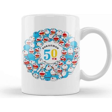 Baskı Dükkanı Happy 50TH Anniversary Doraemon Kupa
