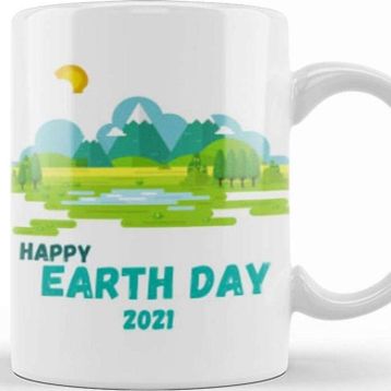 Baskı Dükkanı Happy Earth Day 2021 Kupa