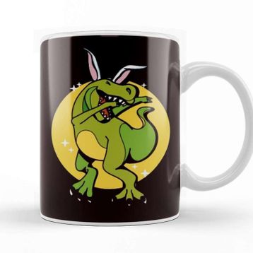 Baskı Dükkanı Happy Easter Dino Bunny T-Rex Rabbit Eggs Hunting Spring Kupa