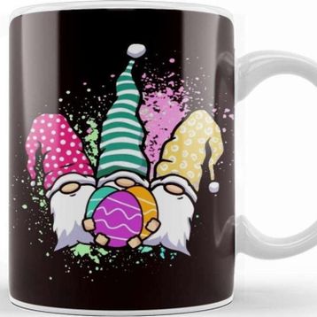 Baskı Dükkanı Happy Easter Gnome Eggs Hunter Bunny Rabbit Spring Religion Kupa