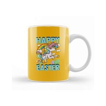 Baskı Dükkanı Happy Easter Unicorn Egg Hunt Kupa