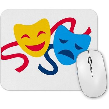 Baskı Dükkanı Happy Sad Face Mouse Pad