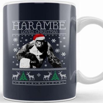 Baskı Dükkanı Harambe Loved Christmas Knit Kupa