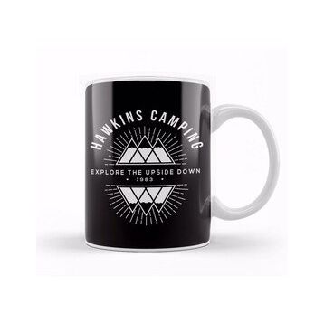 Baskı Dükkanı Hawkins Camping Explore Stranger Things Kupa