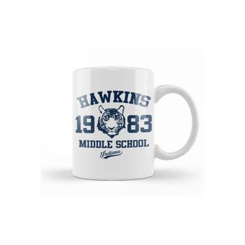 Baskı Dükkanı Hawkins Middle School Stranger Things Kupa