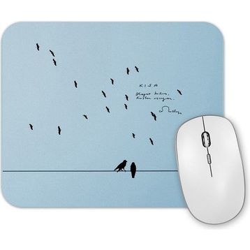 Baskı Dükkanı Hayat Kısa Kuşlar Uçuyor 2 Mouse Pad
