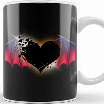Baskı Dükkanı Heart Eavil Heat Kupa