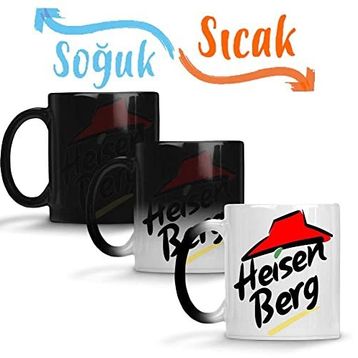 Baskı Dükkanı Heisenberg Breaking Bad Logo Refrigerante Sihirli Porselen Kupa