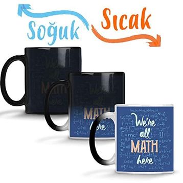 Baskı Dükkanı Hepimiz Matematikteyiz Matematik Formül Sihirli Porselen Kupa