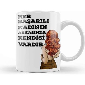 Baskı Dükkanı Her Kadın Başarılıdır Komik Kupa
