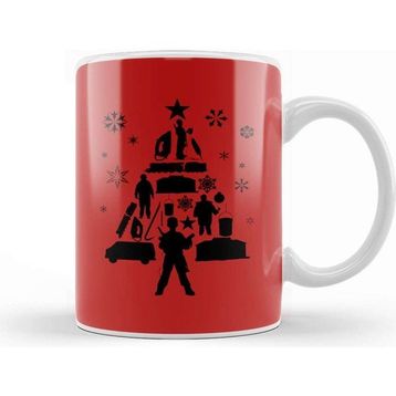 Baskı Dükkanı Home Alone Christmas Tree Silhouette Kupa