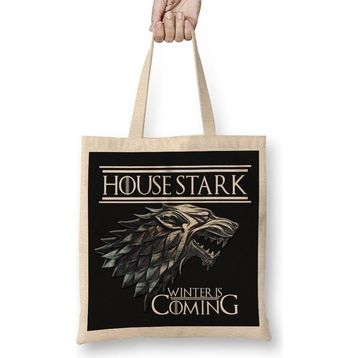 Baskı Dükkanı House Stark Bez Kadın Günlük Çanta
