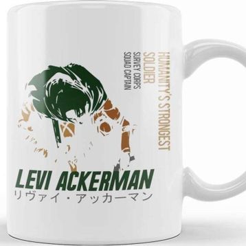Baskı Dükkanı Humanity Stronger Soldier Levi Ackerman Kupa