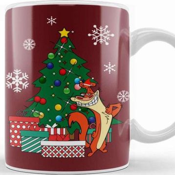 Baskı Dükkanı I Am Weasel Around The Christmas Tree Kupa